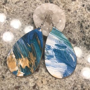 3/ $30 Multi Colored Leather Earrings